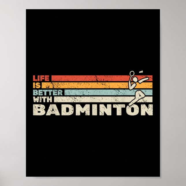 Poster A Vida Do Shuttle É Melhor Com O Traje De Badminto (Frente)