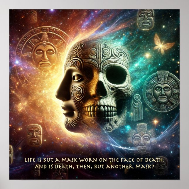 Poster A vida é apenas uma máscara... (Frente)