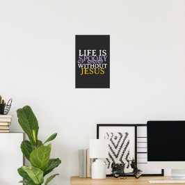 POSTER A VIDA É ASSOMBRADA SEM JESUS