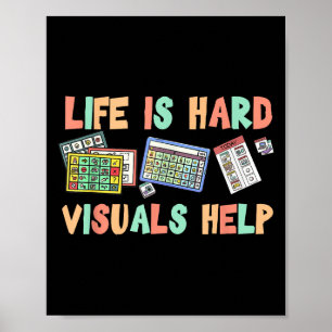 Poster A Vida É Difícil Visuais Auxiliam Educação Especia