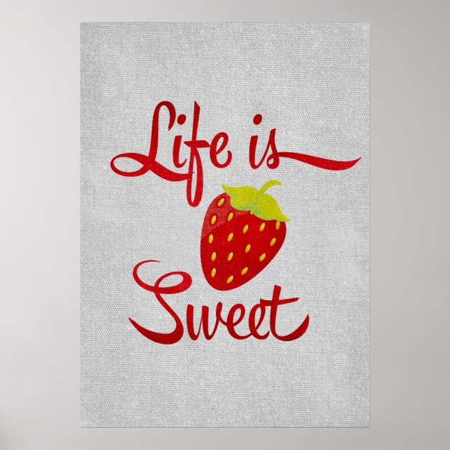 Poster A vida é doce de morango (Frente)