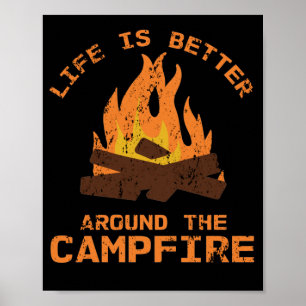 Poster A Vida É Melhor Ao Redor Do Campo De Campanha