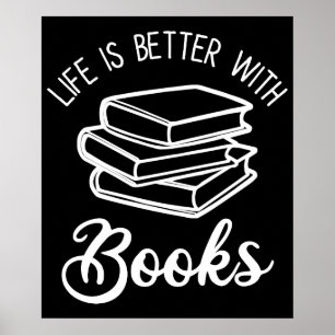 Poster A Vida É Melhor Com Livros