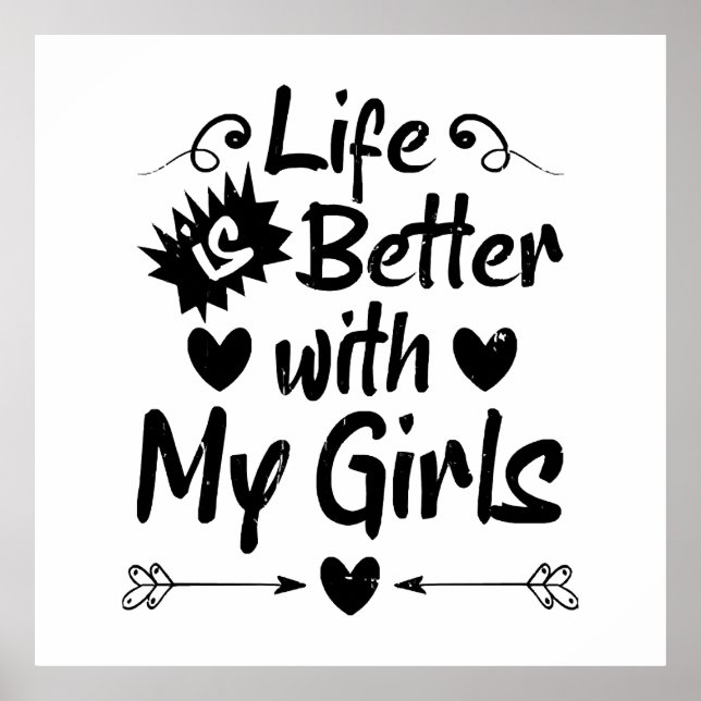 Poster A vida é melhor com minhas meninas (Frente)