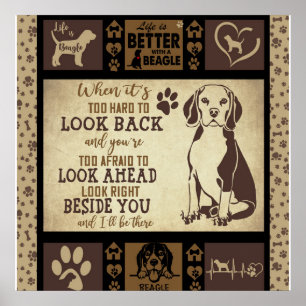 Poster A Vida É Melhor Com O Cobertor De Cachorros De Be
