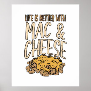Poster A Vida É Melhor Com O Macaron Noodle Mac & Cheese