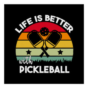 Pôster A vida é melhor com Pickleball
