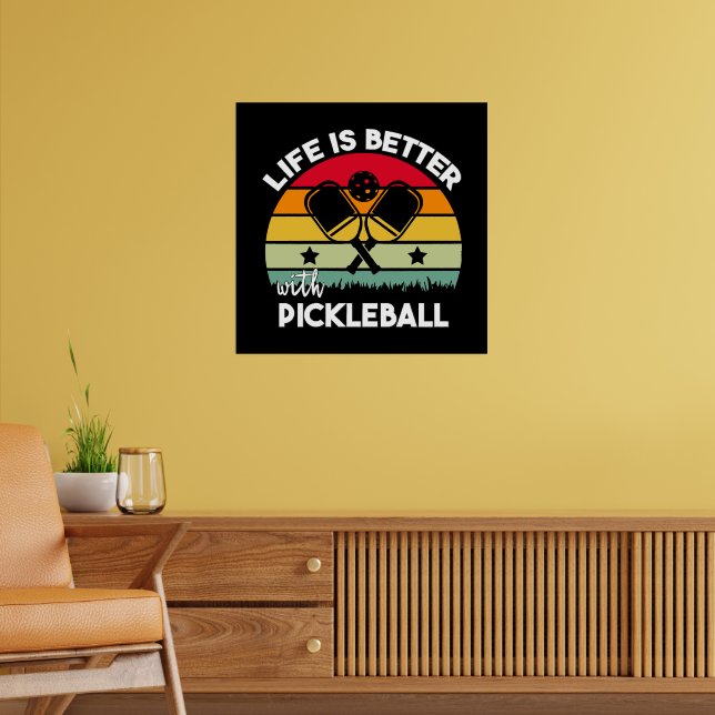 Poster A vida é melhor com Pickleball (Sala de Estar 2)