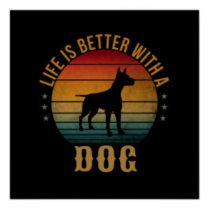 PÔSTER A VIDA É MELHOR COM UM CÃO POSTER