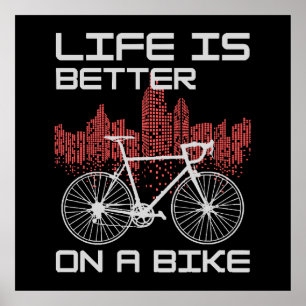 Poster A vida é melhor de bicicleta