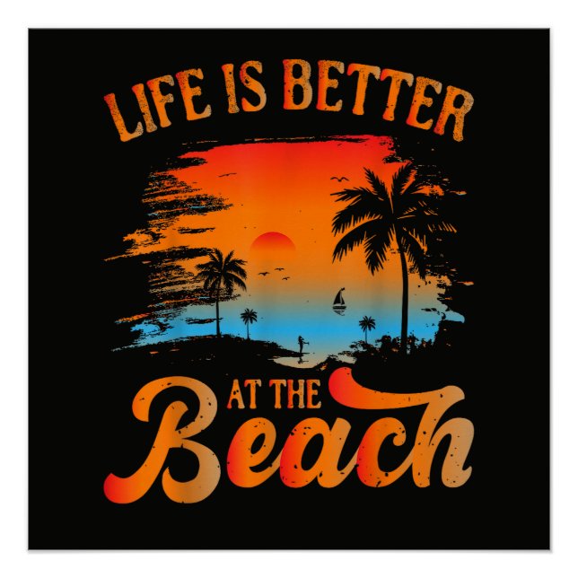 Pôster A vida é melhor na praia (Frente)