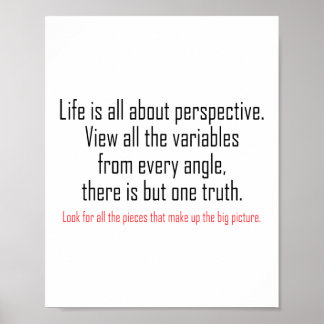 Poster A vida é sobre perspectiva