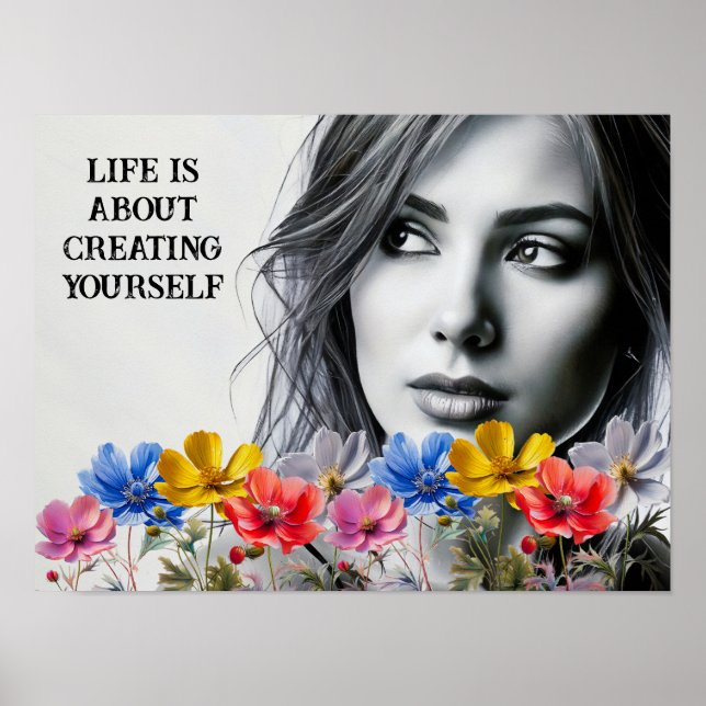 Poster A vida é sobre se criar (Frente)
