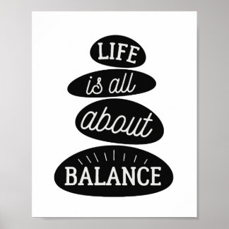 Poster A Vida É Tudo Um Equilíbrio | Proposta de Motivaçã