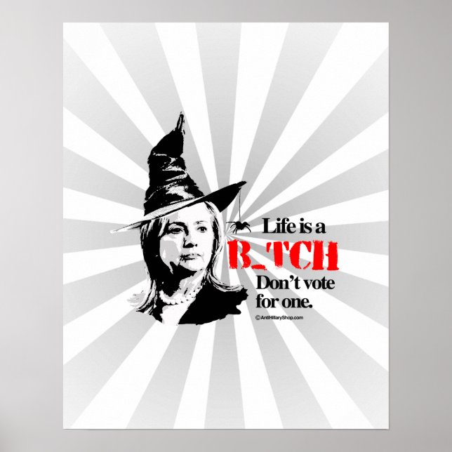 Pôster A vida é um B não vota em um (Frente)