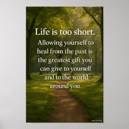 Poster A vida é uma arte de parede muito curta