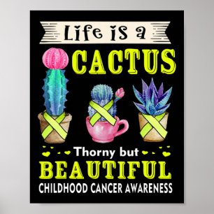 Poster A vida é uma consciência de Cancer infantil do Cac