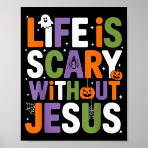 Poster A Vida é Y Sem Jesus Natal Cristão 
