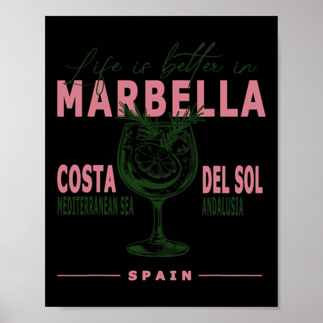 Poster A vida em Marbella é melhor na Costa Del Sol Andal (Frente)