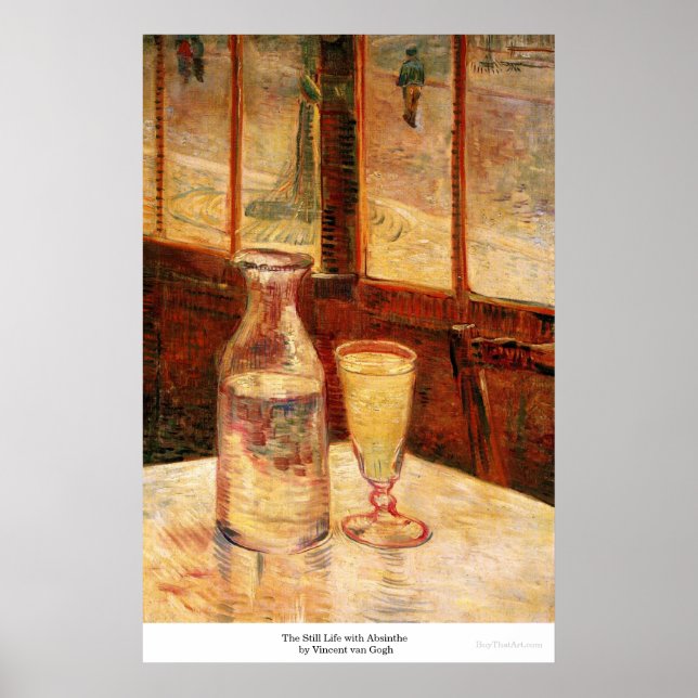 Pôster A vida estática com Absinthe por Vincent van Gogh (Frente)