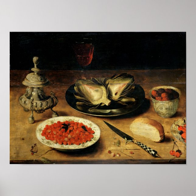 Pôster A vida estática com um artichoke (Frente)