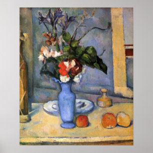 Poster A vida eterna com vaso azul de Paul Cezanne