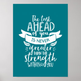 Pôster A Vida Inspiracional Cita A Força Dentro De Você