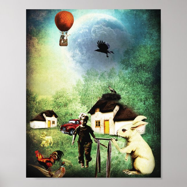 Poster A vida na vila num universo paralelo (Frente)