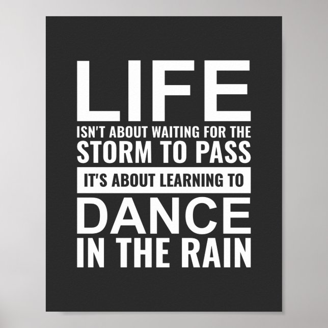 Poster A vida não é sobre esperar por Inspiração (Frente)