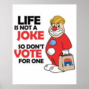 Pôster A vida não é uma piada, assim não vota para uma