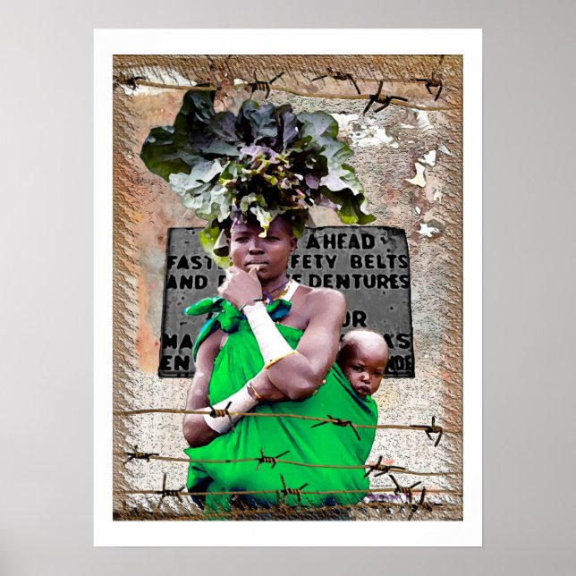 Poster A vida por trás de uma cerca de fio de barba (Frente)