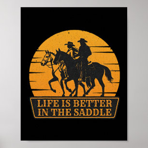 Poster A Vida Solar Do casal É Melhor No Horseck Da Saddl