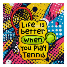 A vida tênis é melhor no campo na abstrato