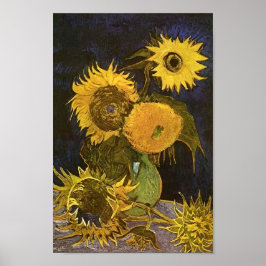 Pôster A Vida Vase Cinco Girassóis Van Gogh Belas Artes