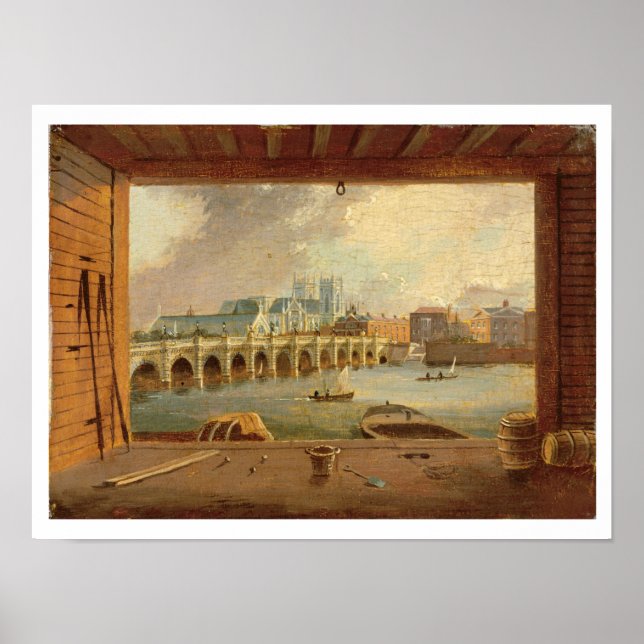 Poster A View of Westminster Bridge (oil on panel) (Frente)