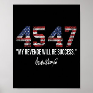 Poster A Vingança Será Um Êxito Na Bandeira Americana Tru