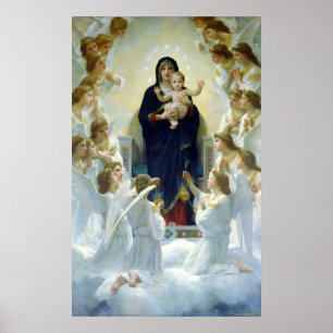 Pôster A Virgem com Anjos, William Bouguereau