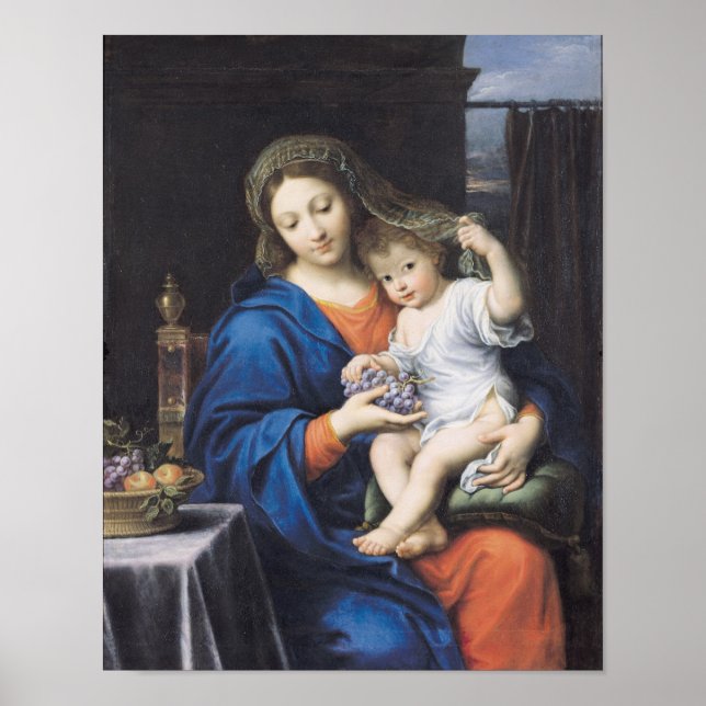 Pôster A Virgem das Uvas, 1640-50 (Frente)