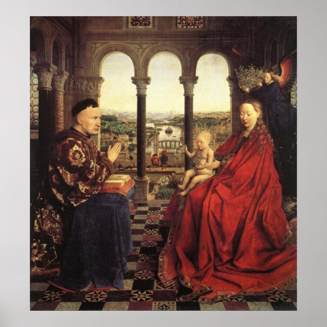 Pôster A Virgem do Chanceler Rolin (Frente)