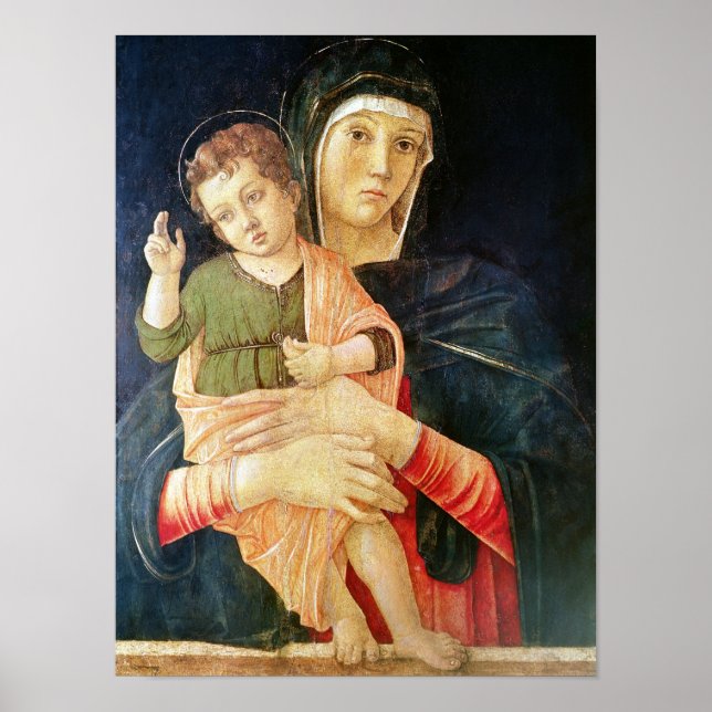 Pôster A Virgem e a Bênção Infantil, 1460-70 (Frente)