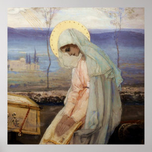 Poster "A Virgem Maria" por Mikhail Nesterov