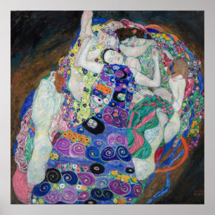 Poster A Virgem por Gustav Klimt, 1913