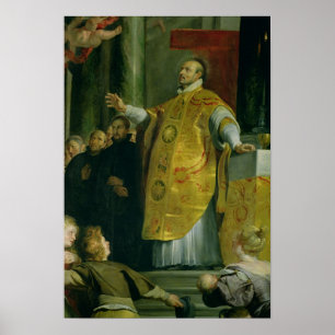 Poster A visão de St Ignatius de Loyola