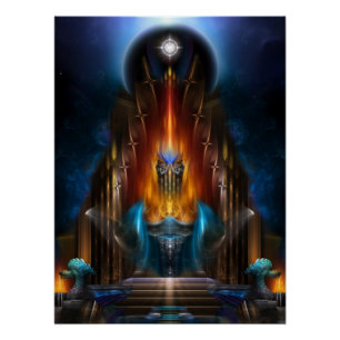 Pôster A Visão Ouro Da Arte Fractal Arsencia