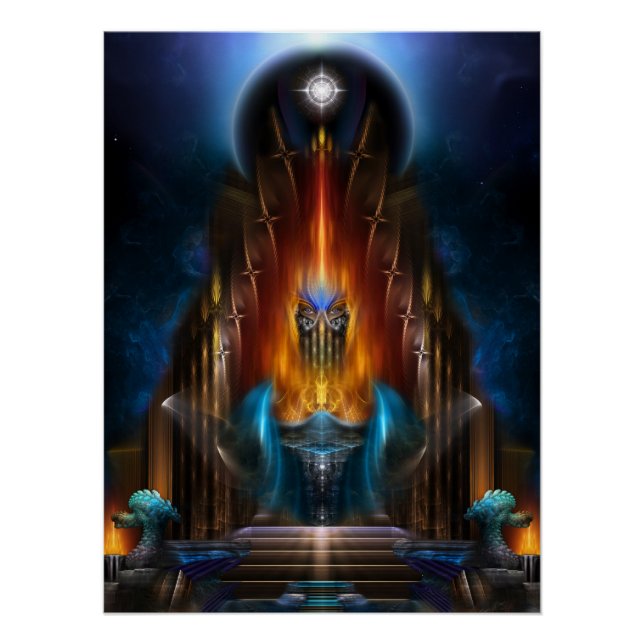 Pôster A Visão Ouro Da Arte Fractal Arsencia (Frente)