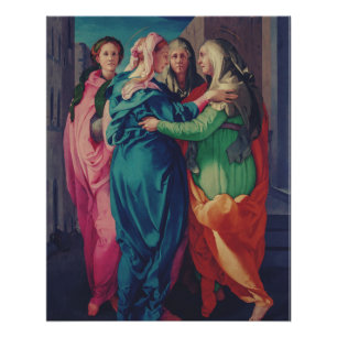 Pôster A Visitação por Pontormo Arte Fina Maneirista