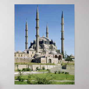 Poster A vista da mesquita, otomano, construiu c.1569-75