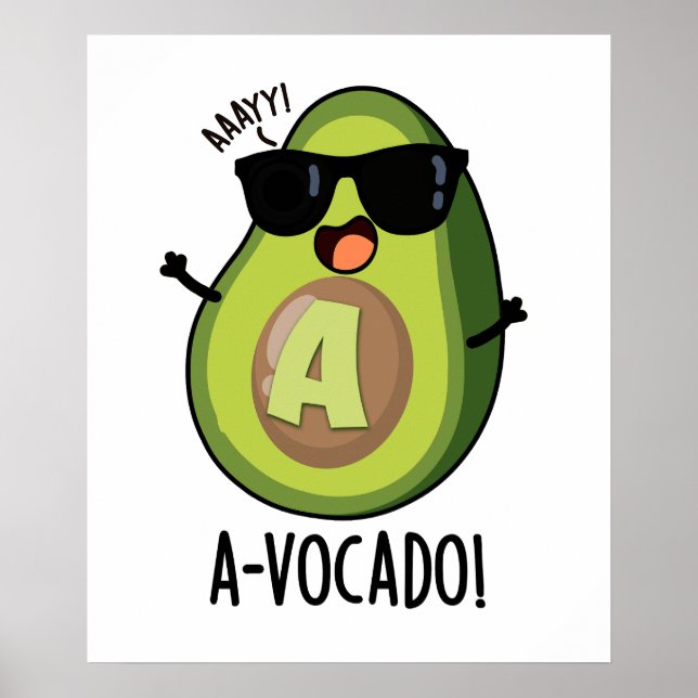 Poster A-vocado Funny Avocado Pun (Frente)