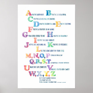 Pôster A, você é adorável Alphabet Poster-Delight
