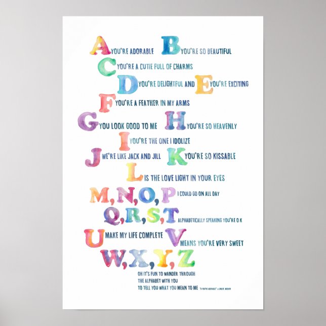 Pôster A, você é adorável Alphabet Poster-Delight (Frente)